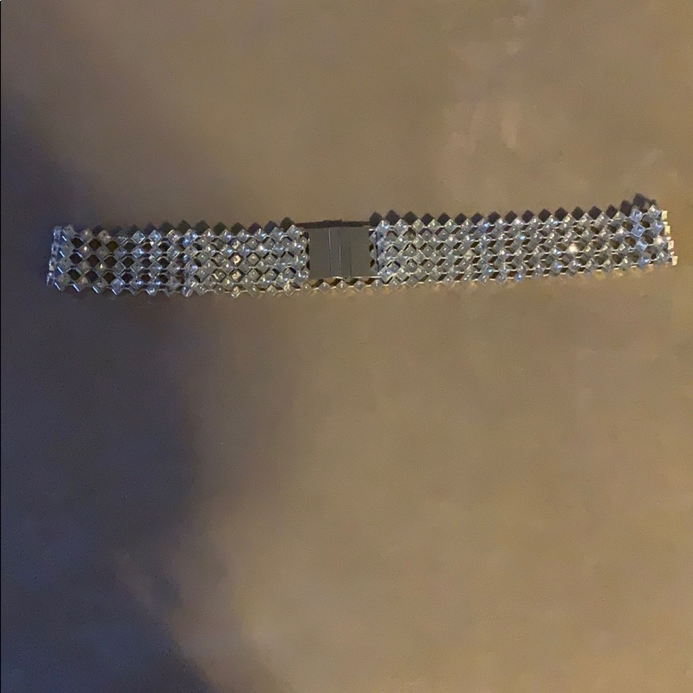 Rhinestone silver belt